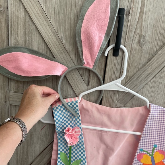 Vintage 80s Easter vest and bunny ears. Handmade. Perfect for egg hunts, teacher - Picture 7 of 7